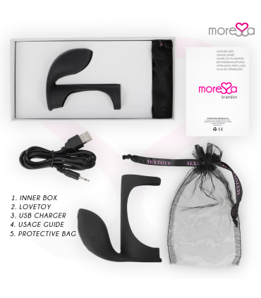 MORESSA BRANDON POTENTE ANILLO VIBRADOR CON FUNDA DE ENGROSAMIENTO MASCULINO