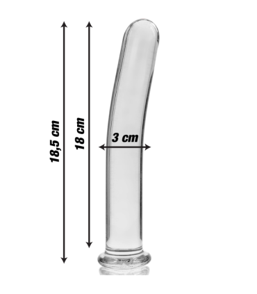 NEBULA SERIES BY IBIZA MODELO 17 DILDO CRISTAL TRANSPARENTE 185 CM O 3 CM