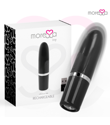 MORESSA IVY MASAJEADOR SIMULADOR LABIAL DE VIAJE NEGRO
