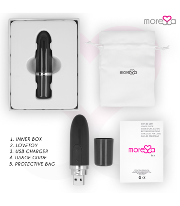 MORESSA IVY MASAJEADOR SIMULADOR LABIAL DE VIAJE NEGRO
