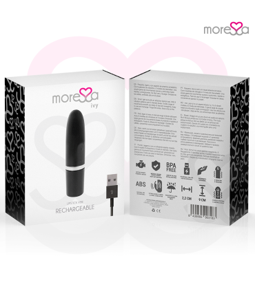 MORESSA IVY MASAJEADOR SIMULADOR LABIAL DE VIAJE NEGRO