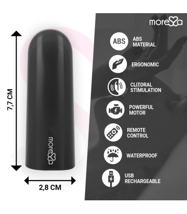 MORESSA NIX POTENTE VIBRADOR MULTI JUEGOS CONTROL REMOTO NEGRO