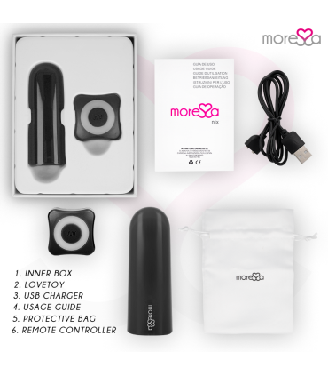 MORESSA NIX POTENTE VIBRADOR MULTI JUEGOS CONTROL REMOTO NEGRO