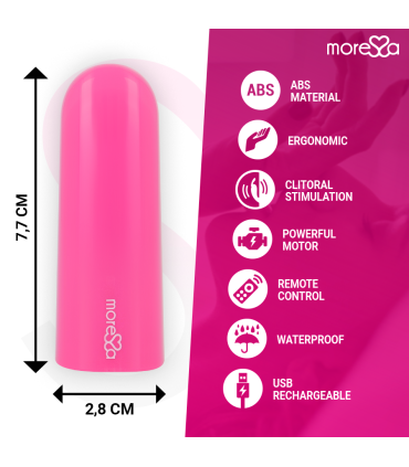 MORESSA NIX POTENTE VIBRADOR MULTI JUEGOS CONTROL REMOTO ROSA