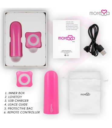MORESSA NIX POTENTE VIBRADOR MULTI JUEGOS CONTROL REMOTO ROSA