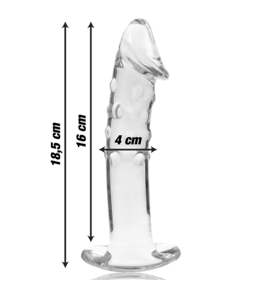 NEBULA SERIES BY IBIZA MODELO 19 DILDO CRISTAL TRANSPARENTE 185 CM O 4 CM