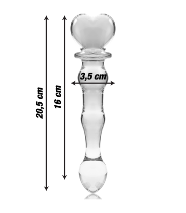 NEBULA SERIES BY IBIZA MODELO 21 DILDO CRISTAL TRANSPARENTE 205 CM O 35 CM