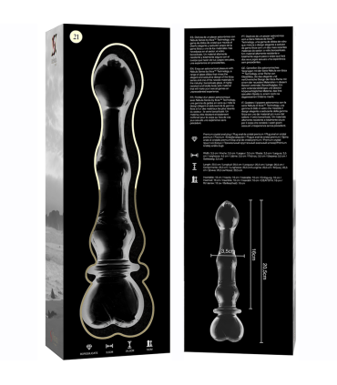 NEBULA SERIES BY IBIZA MODELO 21 DILDO CRISTAL TRANSPARENTE 205 CM O 35 CM