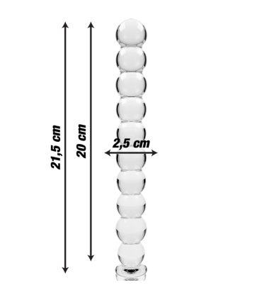 NEBULA SERIES BY IBIZA MODELO 22 DILDO CRISTAL TRANSPARENTE 215 CM O 25 CM