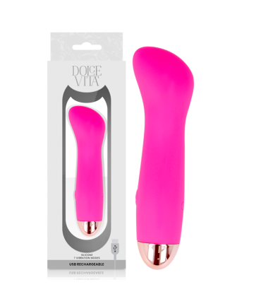 DOLCE VITA VIBRADOR RECARGABLE ONE ROSA 7 VELOCIDADES