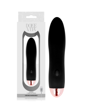 DOLCE VITA VIBRADOR RECARGABLE FOUR NEGRO 7 VELOCIDADES