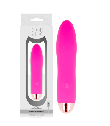 DOLCE VITA VIBRADOR RECARGABLE FOUR ROSA 7 VELOCIDADES