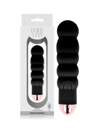 DOLCE VITA VIBRADOR RECARGABLE SIX NEGRO 7 VELOCIDADES
