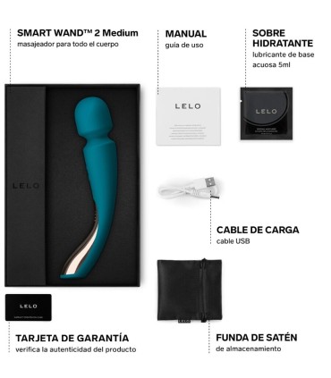 LELO MASAJEADOR SMART MEDIUM WAND 2 VERDE AGUA