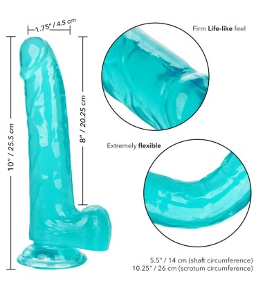 CALEXOTICS SIZE QUEEN DILDO AZUL 203 CM