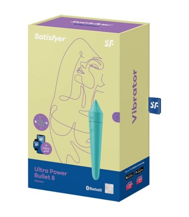 SATISFYER ULTRA POWER BULLET 8 BALA VIBRADORA TURQUESA