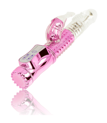 OHMAMA VIBRADOR CON FUNCION ROTACION Y ESTIMULADOR CLITORIS