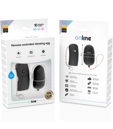 ONLINE HUEVO VIBRADOR CON MANDO CONTROL REMOTO NEGRO