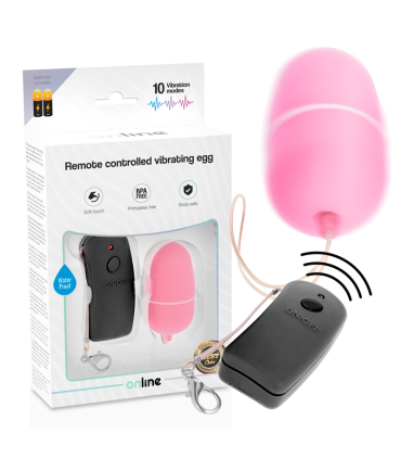 ONLINE HUEVO VIBRADOR CON MANDO CONTROL REMOTO ROSA