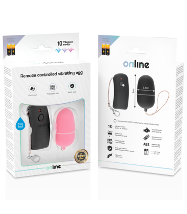 ONLINE HUEVO VIBRADOR CON MANDO CONTROL REMOTO ROSA