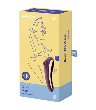 SATISFYER DUAL KISS ESTIMULADOR CLITORIS PURPURA
