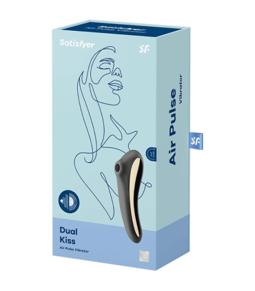 SATISFYER DUAL KISS ESTIMULADOR CLITORIS NEGRO