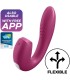 SATISFYER SUNRAY ESTIMULADOR Y VIBRADOR APP ROJO