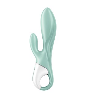 SATISFYER AIR PUMP BUNNY 5 VIBRADOR RABBIT INFLABLE APP VERDE