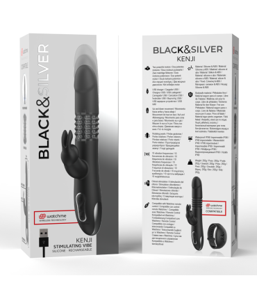 BLACKSILVER KENJI VIBRADOR RABBIT UP DOWN COMPATIBLE CON WATCHME