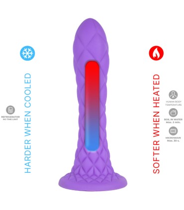 SILEXD DREAMY DILDO FANTASY SILICONA LIQUIDA TERMOREACTIVO VIOLETA 185 CM
