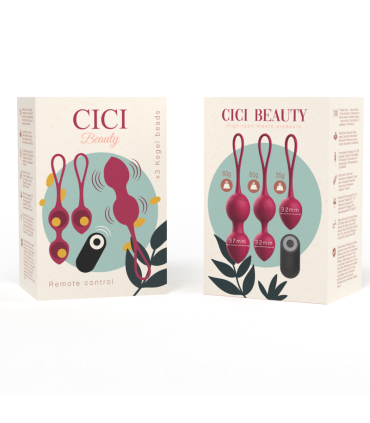 CICI BEAUTY PREMIUM SILICONE 3 VIBRATING KEGEL BEADS REMOTE CONTROL
