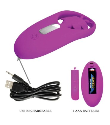 PRETTY LOVE DANCING BUTTERFLY ESTIMULADOR PARA BRAGUITA CON CONTROL REMOTO LILA