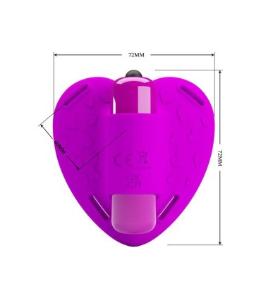 PRETTY LOVE MASAJEADOR DE CLITORIS HEARTBEAT 10 MODOS DE VIBRACION MORADO