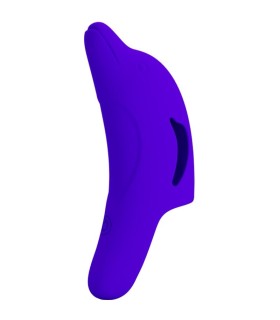 PRETTY LOVE DELPHINI PODEROSO ESTIMULADOR DE DEDO AZUL OSCURO