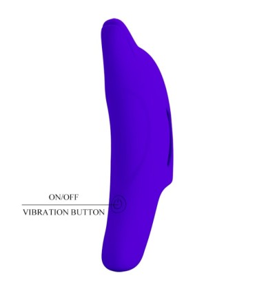 PRETTY LOVE DELPHINI PODEROSO ESTIMULADOR DE DEDO AZUL OSCURO