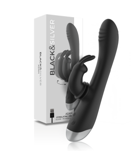 BLACKSILVER DJ ADAM ESTIMULADOR RABBIT SILICONA RECARGABLE NEGRO
