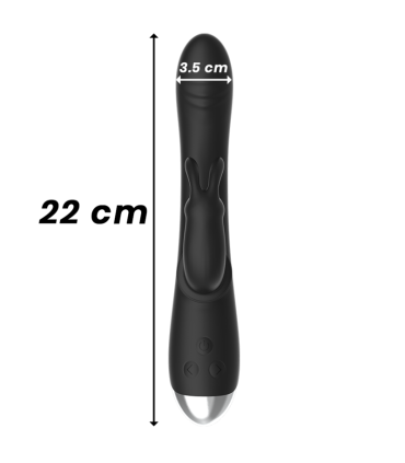 BLACKSILVER DJ ADAM ESTIMULADOR RABBIT SILICONA RECARGABLE NEGRO