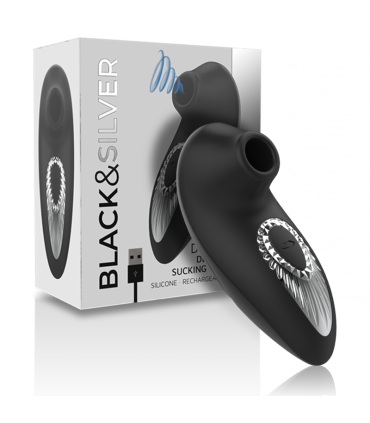 BLACKSILVER DRAKE DELUXE SUCKING VIBE SILICONA RECARGABLE NEGRO