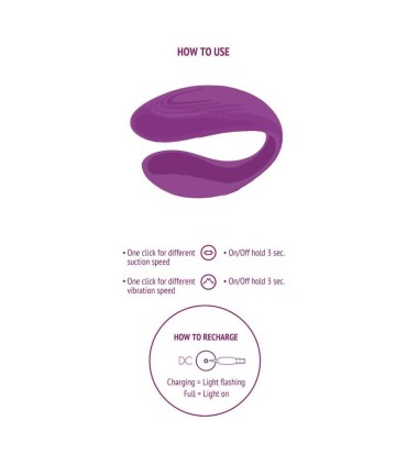 XOCOON BOUND LOVE VIBRADOR PARA PAREJAS MORADO