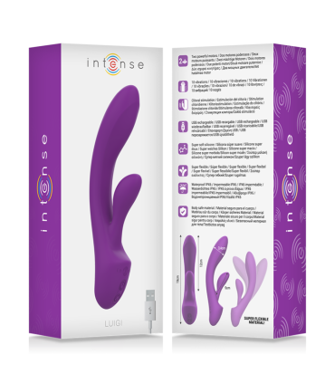 INTENSE LUIGI VIBRADOR RABBIT SILICONA LIQUIDA MORADO