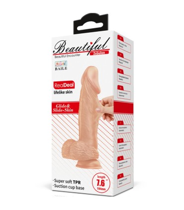 BAILE BEAUTIFUL ENCOUNTER ZEBULON DILDO REALISTICO FLEXIBLE 194 CM NATURAL