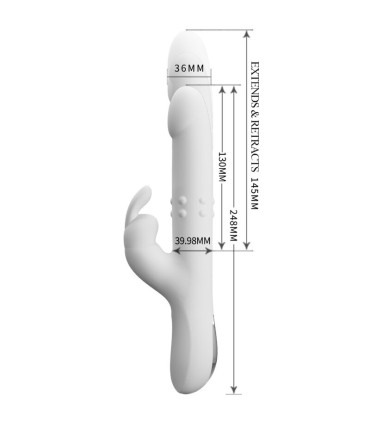 PRETTY LOVE REESE VIBRADOR CON ROTACION PLATEADO