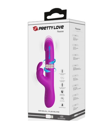 PRETTY LOVE REESE VIBRADOR CON ROTACION MORADO