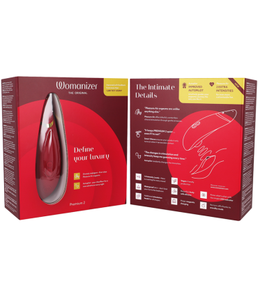 WOMANIZER PREMIUM 2 ESTIMULADOR DE CLITORIS BURDEOS