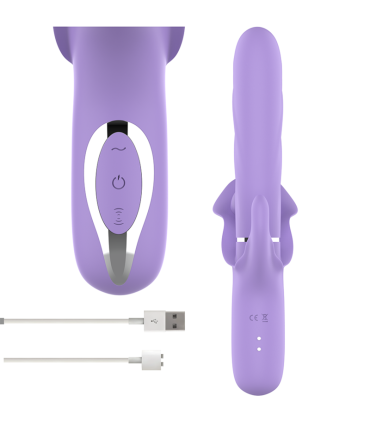 INTENSE BILLIE VIBRADOR MULTIFUNCION RECARGABLE SUCCIONADOR CON PULSADOR MORADO
