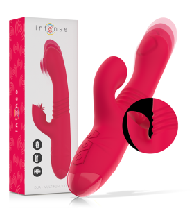 INTENSE DUA VIBRADOR MULTIFUNCION RECARGABLE UP DOWN CON LENGUA ROJO