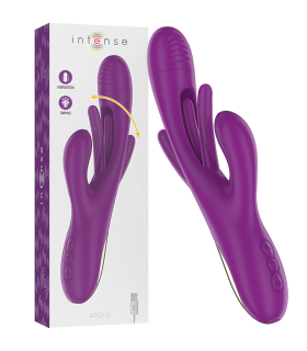 INTENSE APOLO VIBRADOR MULTIFUNCION RECARGABLE 7 VIBRACIONES CON LENGUA OSCILANTE MORADO