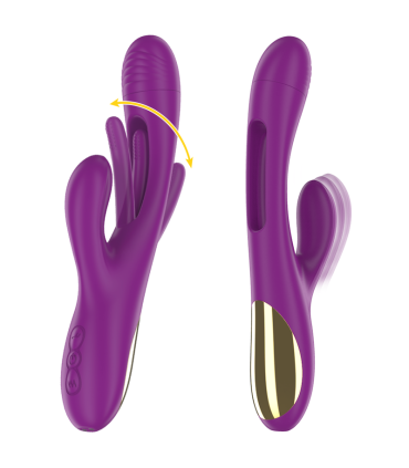 INTENSE APOLO VIBRADOR MULTIFUNCION RECARGABLE 7 VIBRACIONES CON LENGUA OSCILANTE MORADO