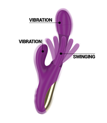 INTENSE APOLO VIBRADOR MULTIFUNCION RECARGABLE 7 VIBRACIONES CON LENGUA OSCILANTE MORADO