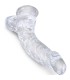 KING COCK CLEAR PENE REALISTICO CURVADO CON TESTICULOS 165 CM TRANSPARENTE